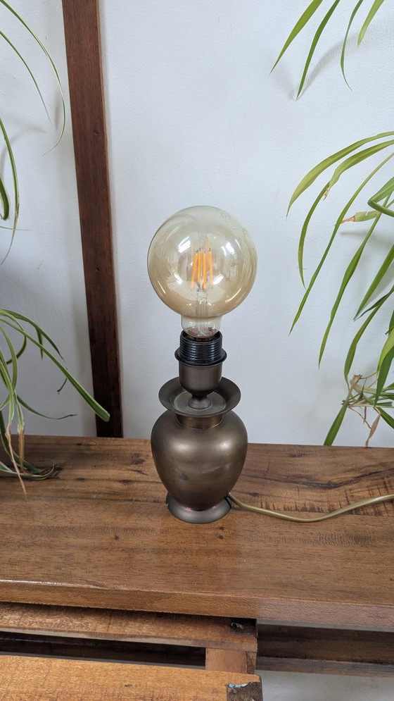 Trio of upcycled brass and copper ambient lamps, Grey_ster studio design, Table lamps, Metal, Gold, Vintage (photo 9 of 11)