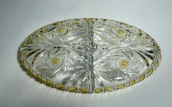 Image 1 of Serveerschaal Walther kristalglass ‘60s