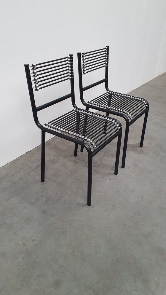 Rene Herbst Sandows design chairs Bauhaus Vintage sandow I – Dining chairs, Metal, Rubber (photo 8 of 17)