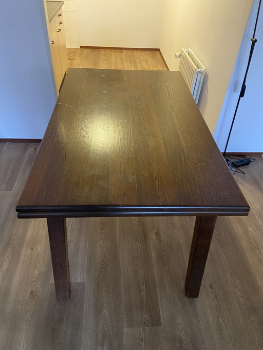 Eikenhouten Eettafel Uitschuifbaar/Verlengbaar Eiken Tafel