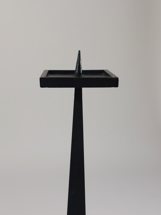 Image 1 of Sehr schwerer brutalistischer mid century Stahl Kerzenständer 