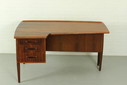 Mid Century Rosewood Boomerang Desk, 1960s