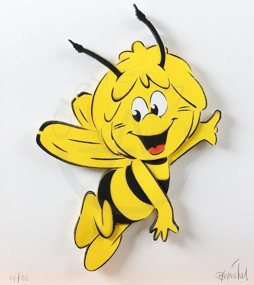 Baumgärtel, Thomas - Banane Maya l'abeille - 3D - signé à la main