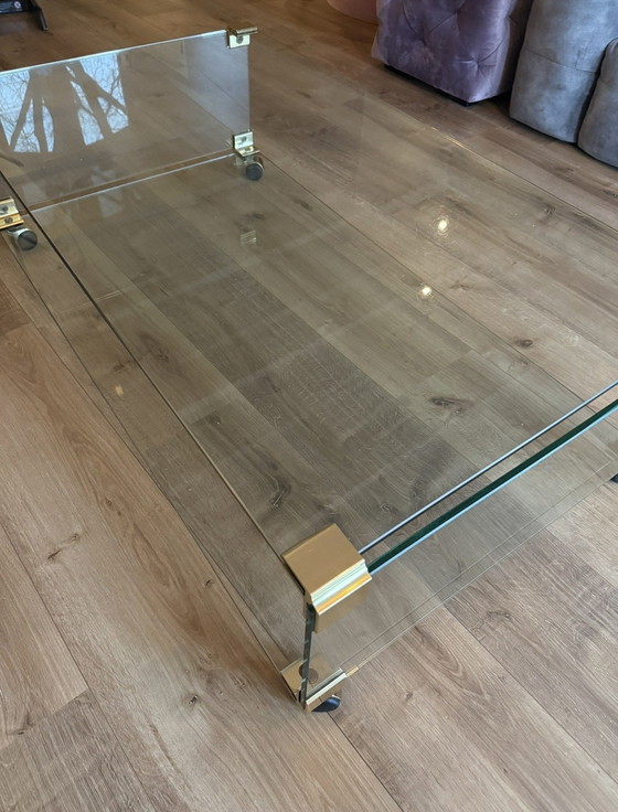 Image 1 of Vintage glass coffee table