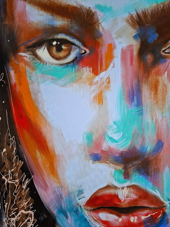 Face – Maja Stracke, Pinturas y dibujos, Lienzo (photo 4 of 6)
