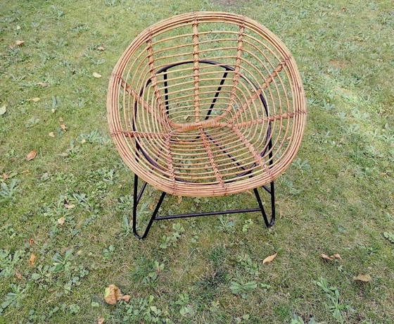 Image 1 of Paar bamboe en ijzeren stoelen uit Mid Century, 1960