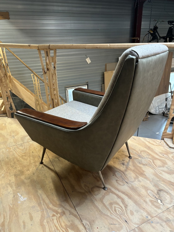 Image 1 of Gerestaureerde fauteuil in mid-century modern stijl
