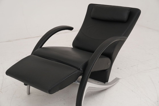 Image 1 of Fauteuil inclinable Rolf Benz 3100 avec fonction Relax, cuir, noir