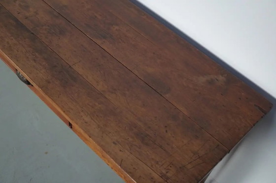 Image 1 of Tavolino o scrivania rustica francese d'epoca in pino, anni '50