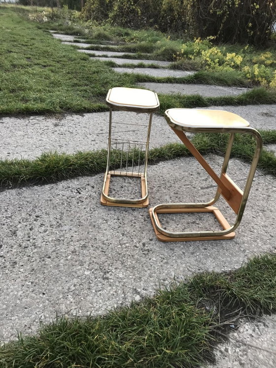 Mid-Century Italian Side Tables with Magazine Rack, 1950s Set of 2, Mid Century Modern (photo 6 of 13)