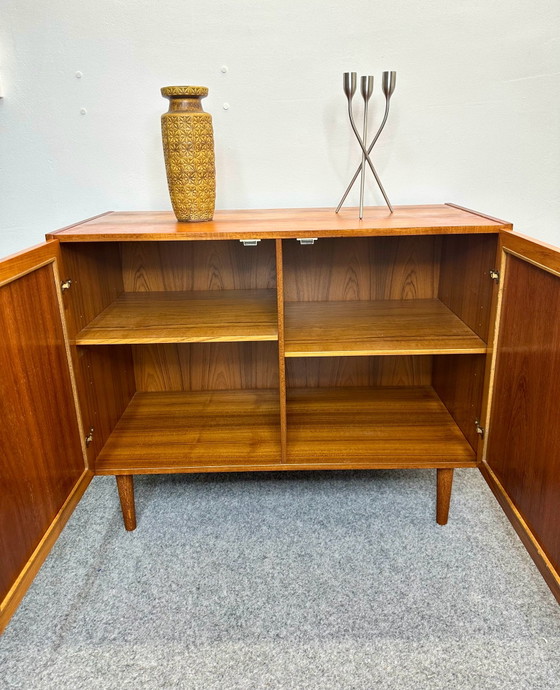 Buffet bas en teck design danois Mid Century, années 50 60 Vintage, Bois, Marron (photo 4 sur 11)