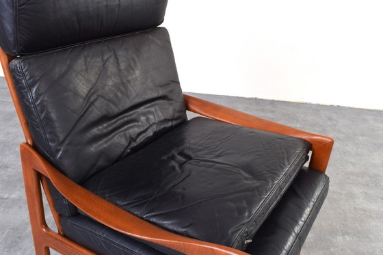 Image 1 of Mid-Century Teak-Loungesessel von Illum Wikkelsø für Niels Eilersen, 1960er Jahre.