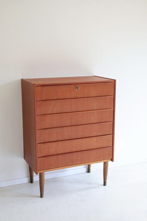 Vintage Swedish Chest of drawers, 1950s/60s – Wood (photo 2 of 7)
