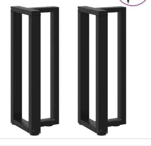 Console table legs 2 pcs T-shaped steel black