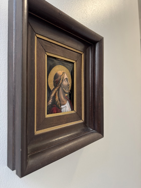 Image 1 of Christ émaux sur cuivre Pierre Bonnet
