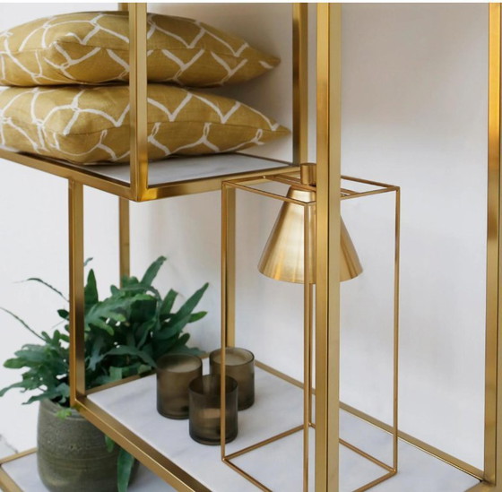 Image 1 of Gold Wall Rack Emily White Marble/Gold Click or scroll to zoom Gold Wall Rack Emily White Marble/Gold Emily wall rack
