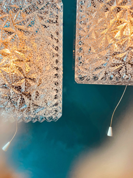 Image 1 of Set Hoffmeister Eisglas-Wandlampen