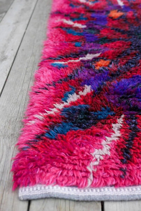 Image 1 of Swedish Tibetan Rya rug with flower by Jagarz for Rya