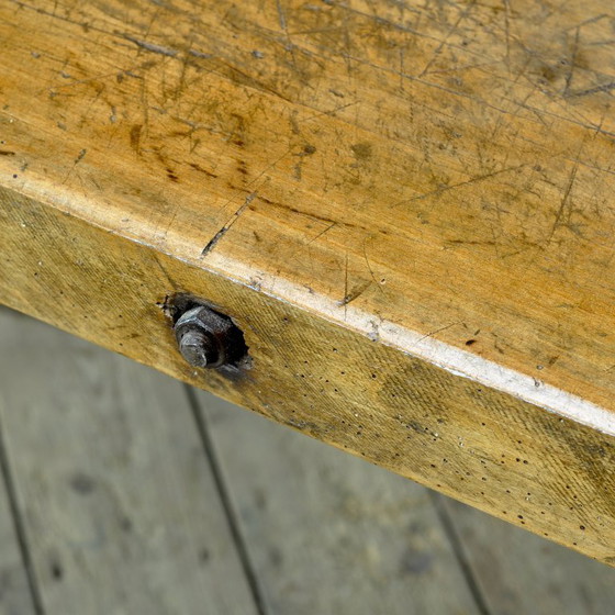 Oak Butcher’s Table, Circa 1920 – Iron, Wood, Vintage (photo 9 of 12)