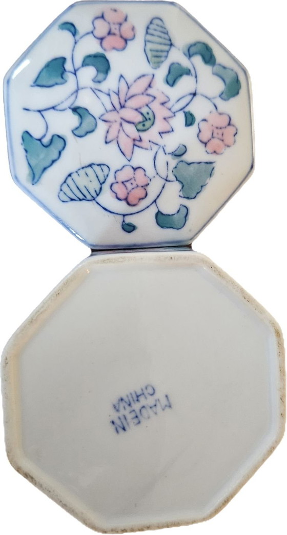 Boîte vintage, Objets déco, Porcelaine, Bleu (photo 2 sur 5)