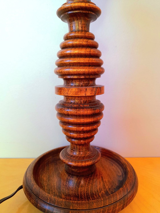 Image 1 of Turned wood lamp