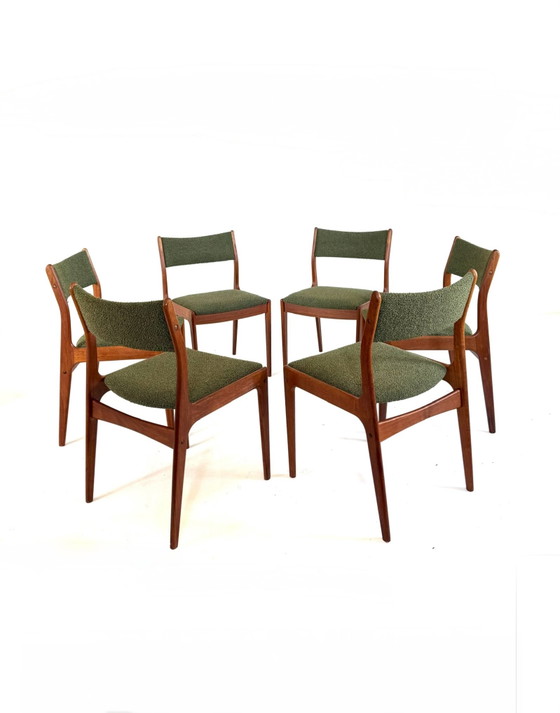 Image 1 of 6x gerestaureerde eetkamerstoel, Johannes Andersen ‘60