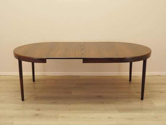 Image 1 of Round rosewood table, Danish design, 1960s, designer: Harry Østergaard, manufacturer: Randers Møbelfabrik