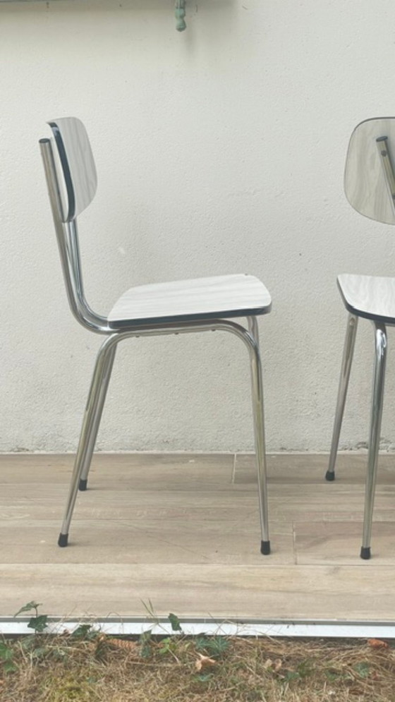 Coppia di sedie vintage in formica – Sedie da pranzo, Metal (photo 13 of 29)