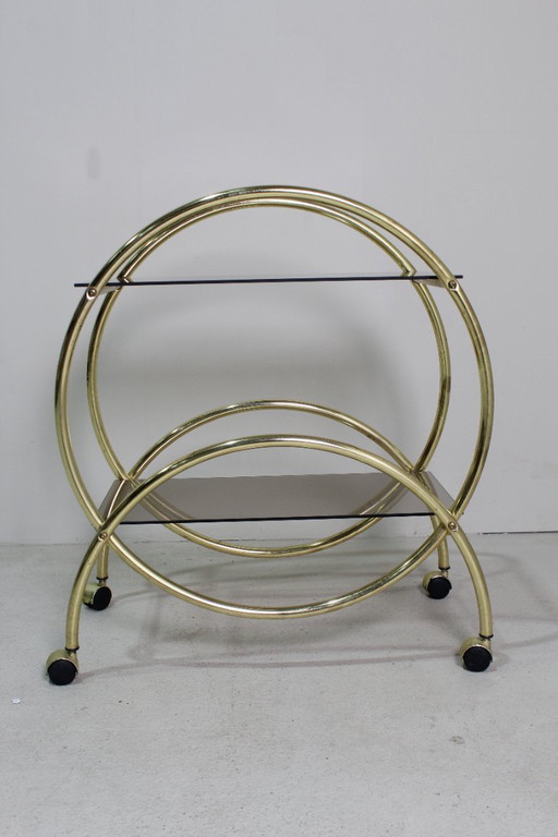 Vintage bar cart, serving trolley from the 1970s