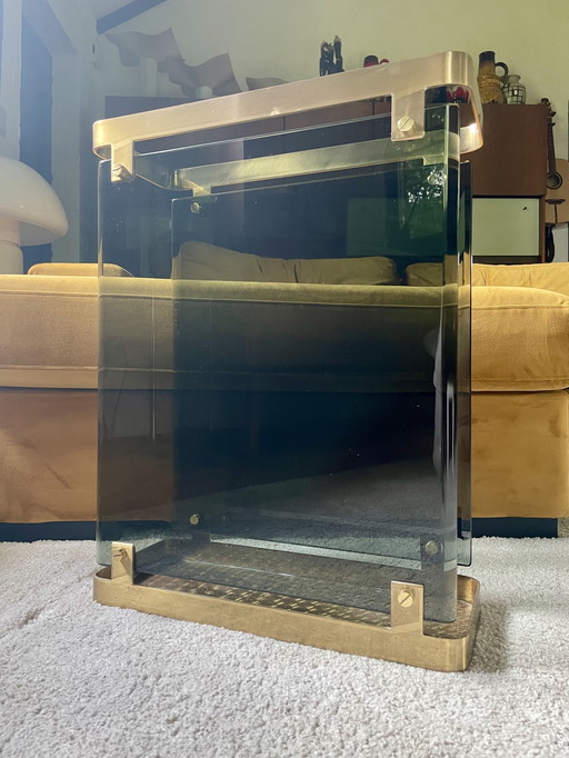 Design brass umbrella stand.  Fontana Arte, 1960