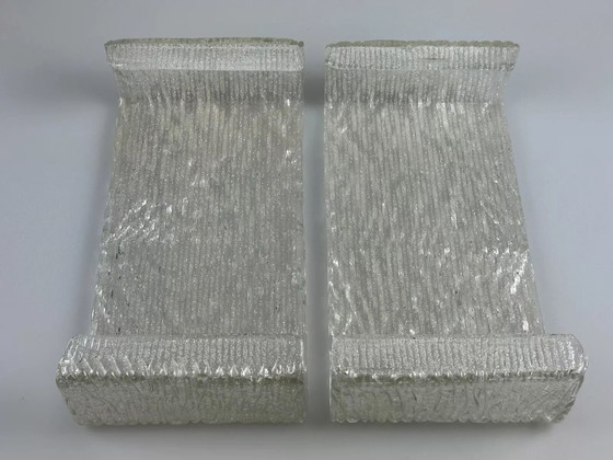 Image 1 of Lampada da soffitto in vetro ghiacciato anni '60-'70 di Kaiser Leuchten Germania