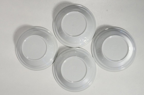 4 witte kommen, Sarreguemines (Cafeteria), gemaakt in Frankrijk, D12xH3cm – Schalen, Ceramic (photo 3 of 5)
