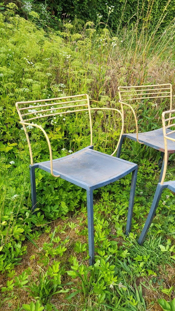 10 “Piccolo” armchairs Pascal Mourgue for Fermob – Garden furniture, Metal, Design (photo 5 of 9)