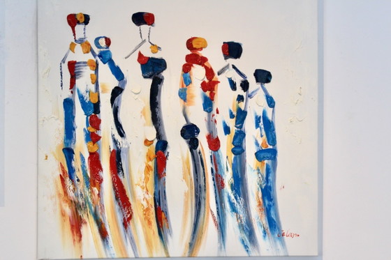 Together set of Paintings hand-signed, Oil on Canvas by Calaro, Paintings & Drawings, Black (photo 7 of 10)