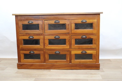 9-drawer chestnut seed tray 1960 France