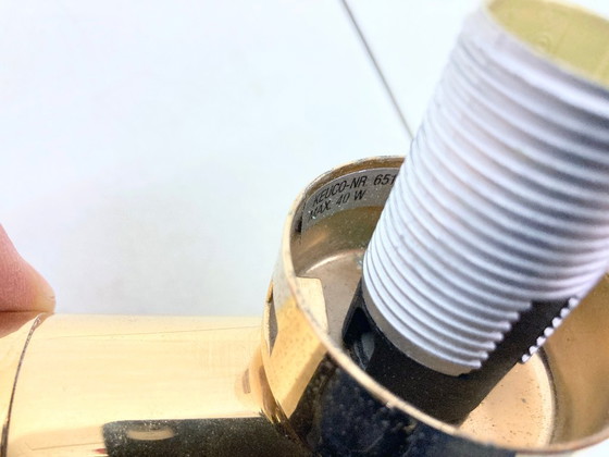 Image 1 of Dos apliques de pared de Keuco, fabricados en metal chapado en oro y cristal.