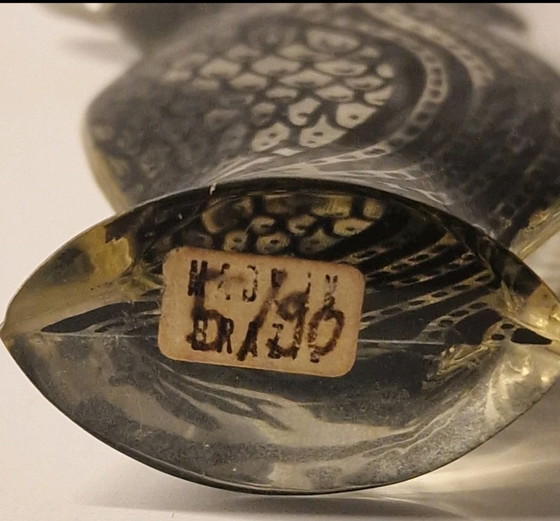 Image 1 of vintage Abraham Palatnik Op Art Hibou Plexiglas Lucite Brésil 9cm