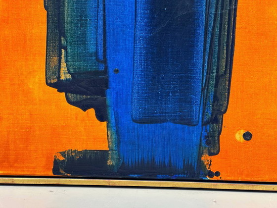 Image 1 of Abstraktes Gemälde, signiert, Schweiz 1970er