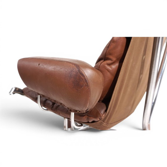 Image 1 of Westnofa Wing Leather Armchair by Harald Relling, 1970