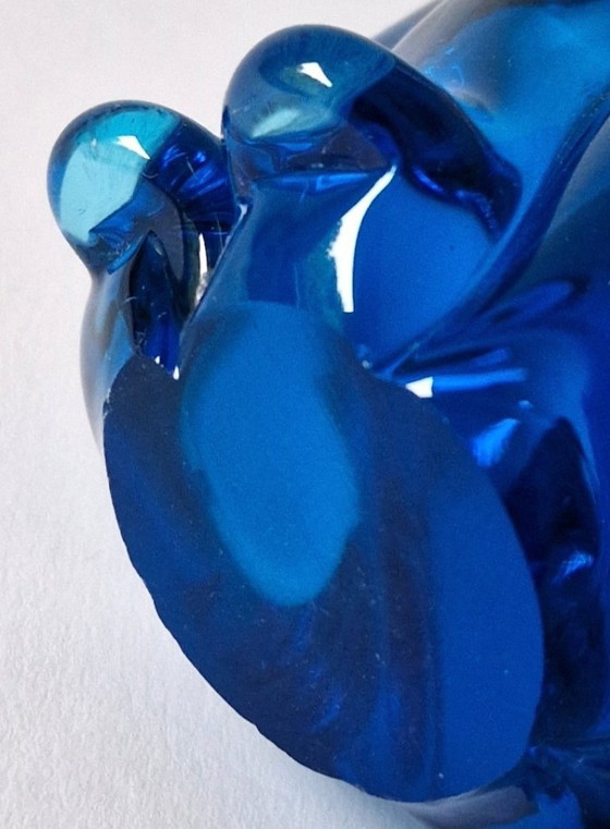 Image 1 of FM Konstglas - Grande cane blu - Färe Marcolin