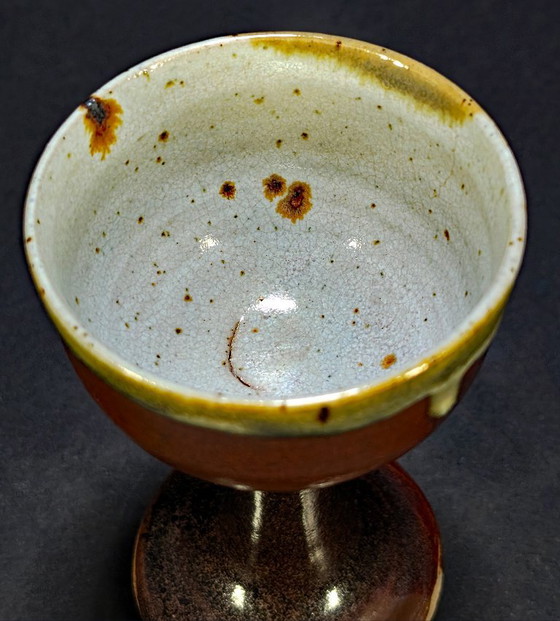 Chalice in hand-glazed stoneware, signed Sylvie Wlotkowski (St Père) – Table accessories, Ceramic (photo 3 of 5)