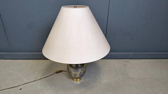 Image 1 of Lampada da tavolo vintage in peltro, anni '70