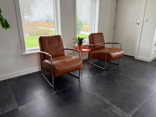 2x Sillón Musterring de cuero