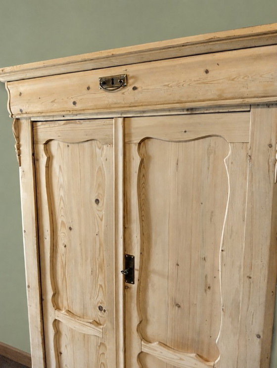 Image 1 of Antieke Grenen Biedermeier Meidenkast puur hout