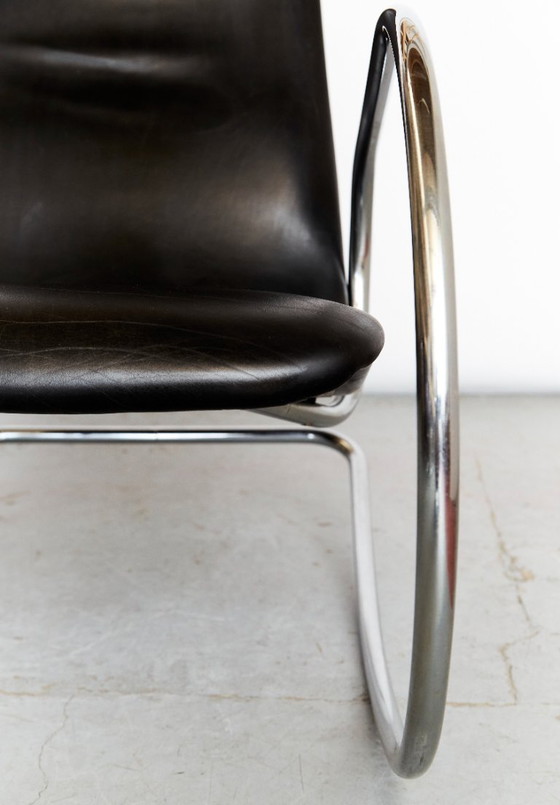 Image 1 of Vintage S826 cantilever rocking chair in chrome by Ulrich Böhme for Thonet, 1970s