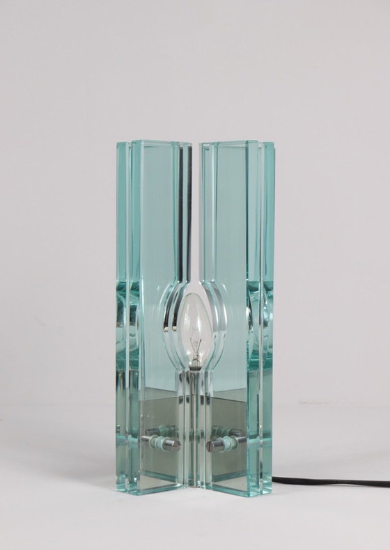 Image 1 of Set van 2 tafellampen/glasobjecten van Giorgio Reggiori voor Gallotti & Radice, jaren 1960, Italië