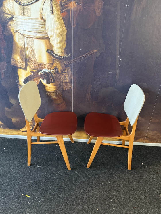 Image 1 of Dining room chairs vintage 60s 2 pieces