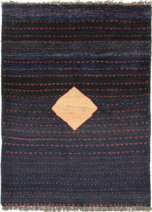 Original Persian carpet Gabbeh Ghashghai Oriental carpet 155 cm x 113 cm Old Natural