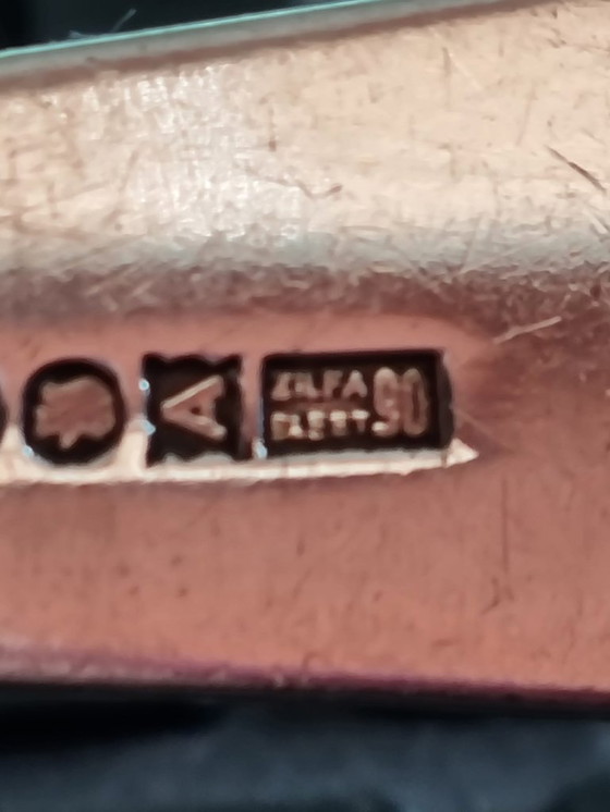 Image 1 of Cucchiaio per verdure in argento liscio olandese Haagsch Lofje 1935