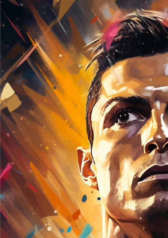 Image 1 of Alberto RICARDO - Cristiano Ronaldo 1 - Toile d'artiste